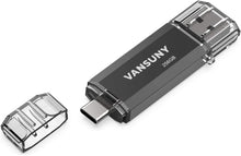 Load image into Gallery viewer, Vansuny 32GB-512GB Type C Flash Drive 2 in 1 OTG USB 3.0 + USB C Memory Stick with Keychain - Vansuny