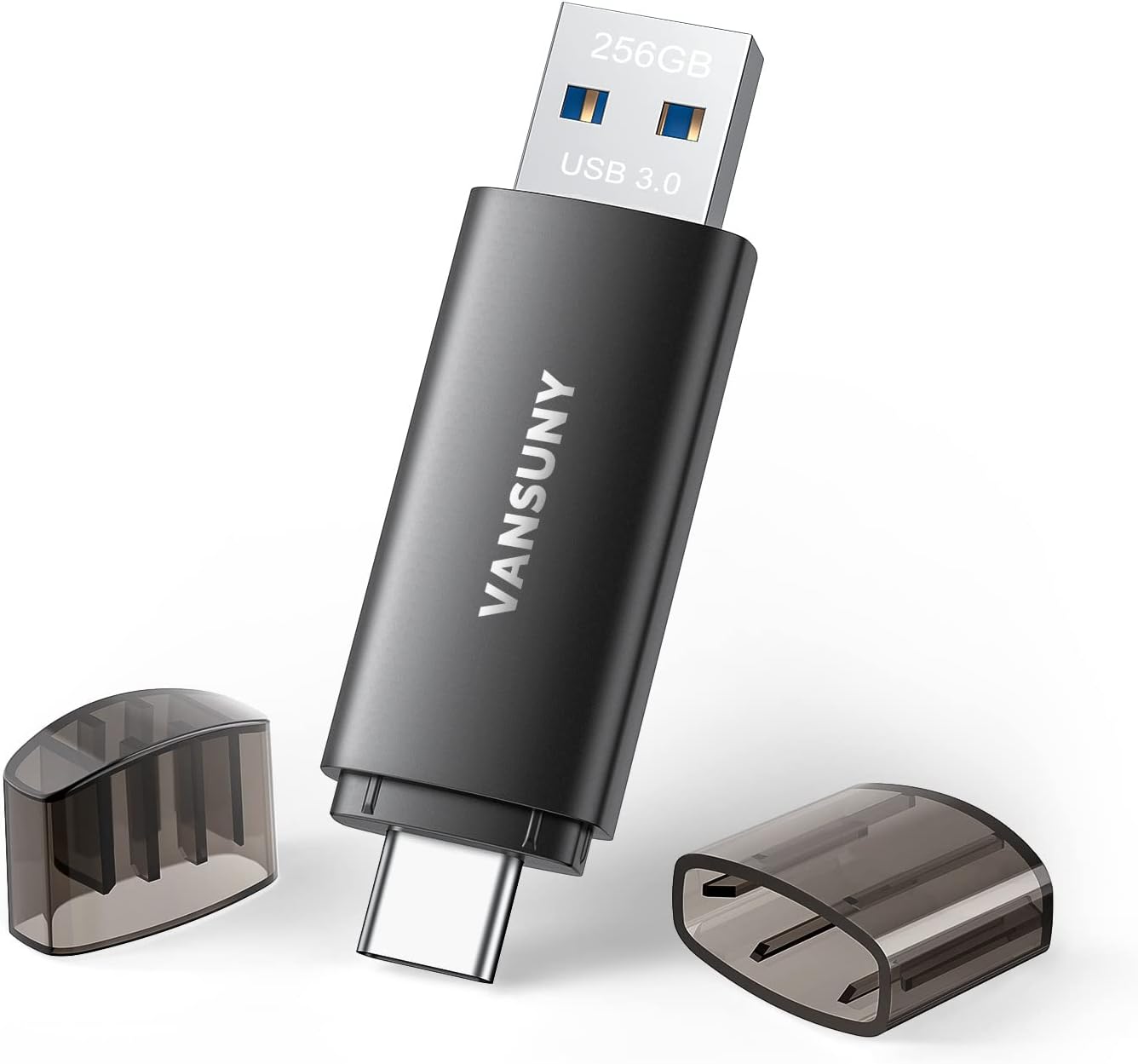 Vansuny 128GB Type C Flash Drive 2 in 1 OTG USB 3.0 + Tape C Memory Stick with Keychain Dual Thumb Photo Stick - Vansuny