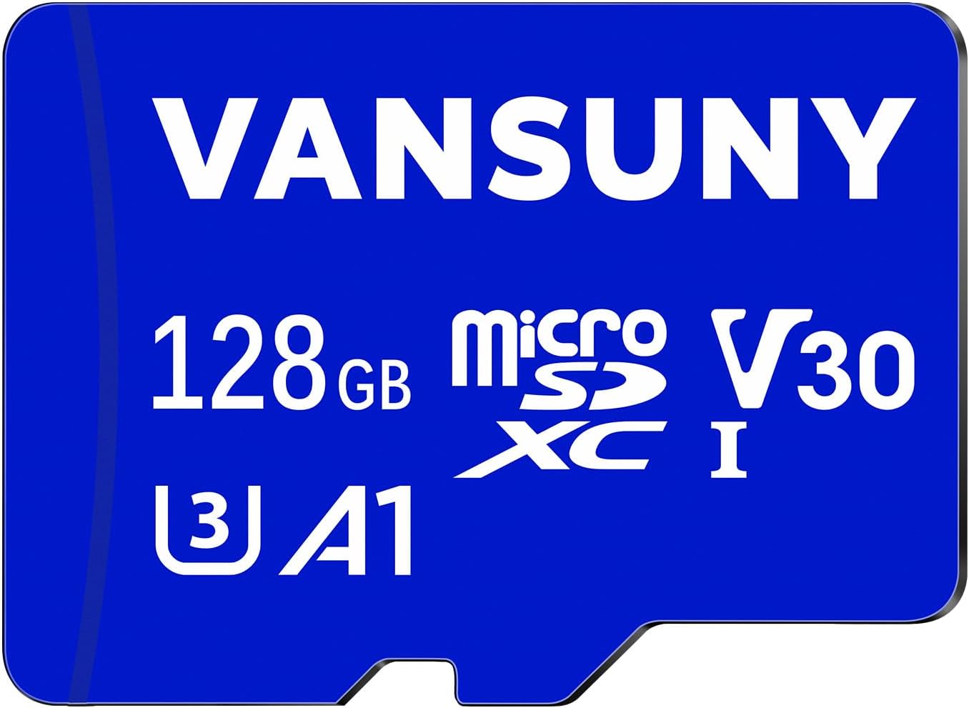 Vansuny Micro SD Card 128GB microSDXC Memory Card with SD Adapter A1 App Performance V30 4K Video Recording C10 U3 Micro SD - Vansuny