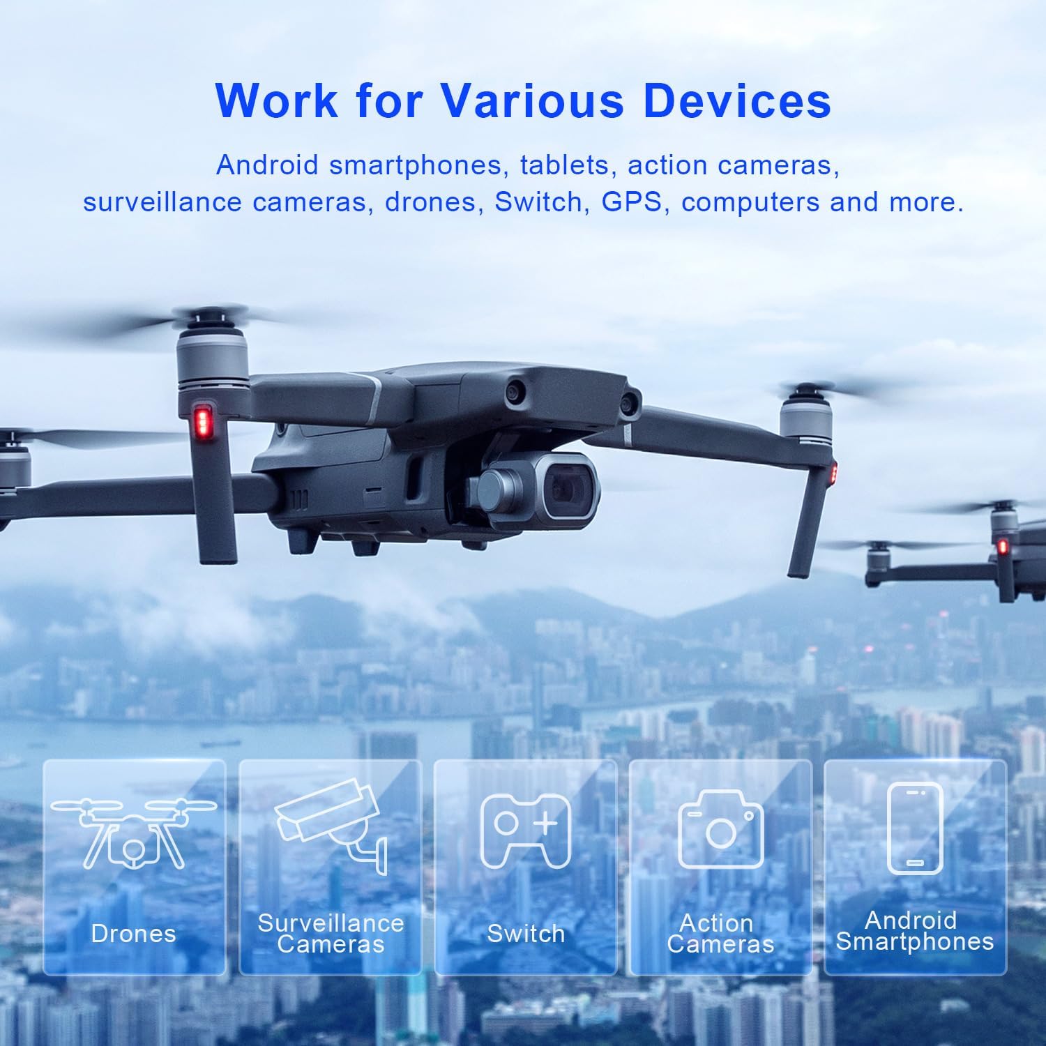 Vansuny Micro SD Card 64GB microSDXC Memory Card with SD Adapter A1 App Performance V30 4K Video Recording C10 U3 Micro SD - Vansuny