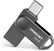 Load image into Gallery viewer, Vansuny Dual USB C Flash Drive 128GB/256GB USB 3.0 2-in-1 Type C + Type A UDP-Tech Waterproof Metal Pen Drive - Vansuny

