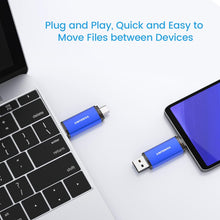 Load image into Gallery viewer, Vansuny USB Type-C Flash Drive 2-in-1 Dual USB A + Tape C OTG Flash Drive for Android Smartphone Tablet Computer Laptop - Vansuny

