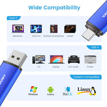 Load image into Gallery viewer, Vansuny USB Type-C Flash Drive 2-in-1 Dual USB A + Tape C OTG Flash Drive for Android Smartphone Tablet Computer Laptop - Vansuny
