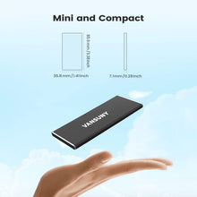 Load image into Gallery viewer, Vansuny 1TB/2TB Portable External SSD, USB 3.1 Gen2 Up to 500MB/s Solid State Drive for PC, Laptop, Phones and More - Vansuny

