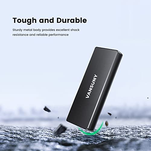 Vansuny Portable External SSD, USB 3.1 430MB/s High-Speed USB-C Mini Aluminum Portable External Solid State Drive, 500G - Vansuny