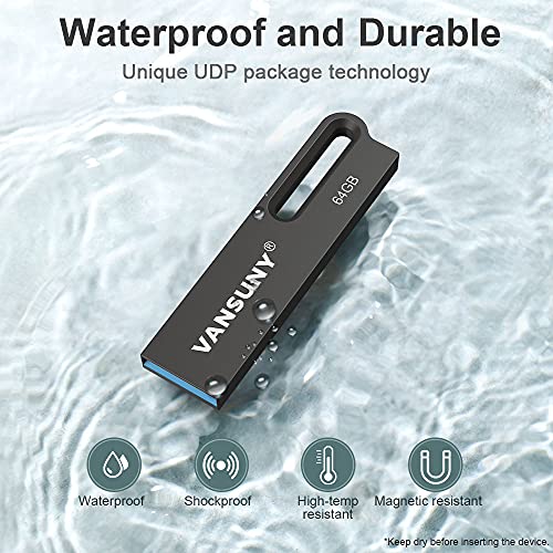 Vansuny Metal Waterproof USB Drive USB 3.0 Ultra High Speed Memory Stick - Vansuny