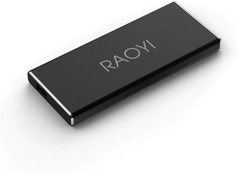 RAOYI 250GB Portable USB 3.1 External SSD Read/Write Speed up to 540MB/s Ultra-Slim USB-C High Speed Transfer Mobile Solid State Drive for Laptop, Tablet, PC and Android Phone, Black - Vansuny