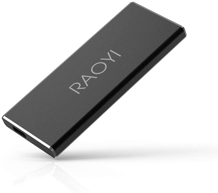 RAOYI 250GB Portable USB 3.1 External SSD Read/Write Speed up to 540MB/s Ultra-Slim USB-C High Speed Transfer Mobile Solid State Drive for Laptop, Tablet, PC and Android Phone, Black - Vansuny